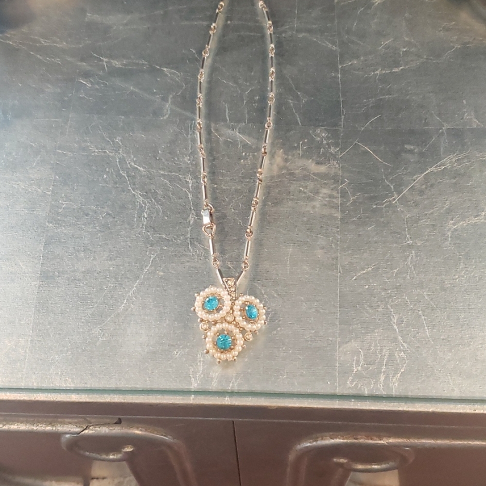 Vintage 50s kitschy silver necklace